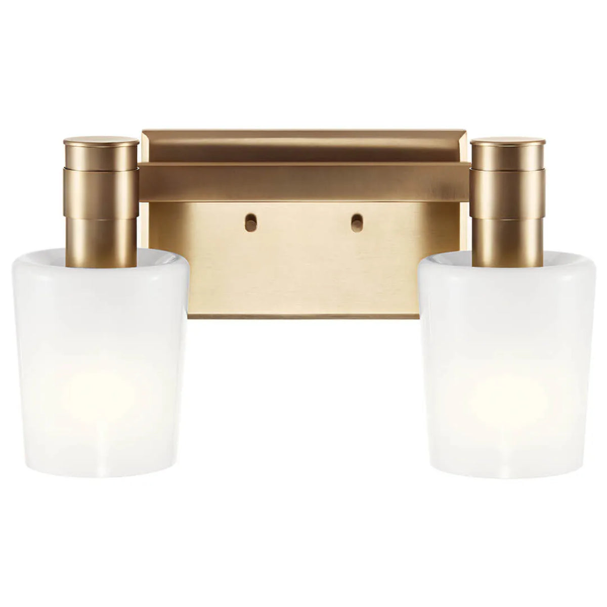 Adani 14 In 2-Lights Bathroom Vanity Light With Opal Glass, Bronze Finish - Bees Lighting