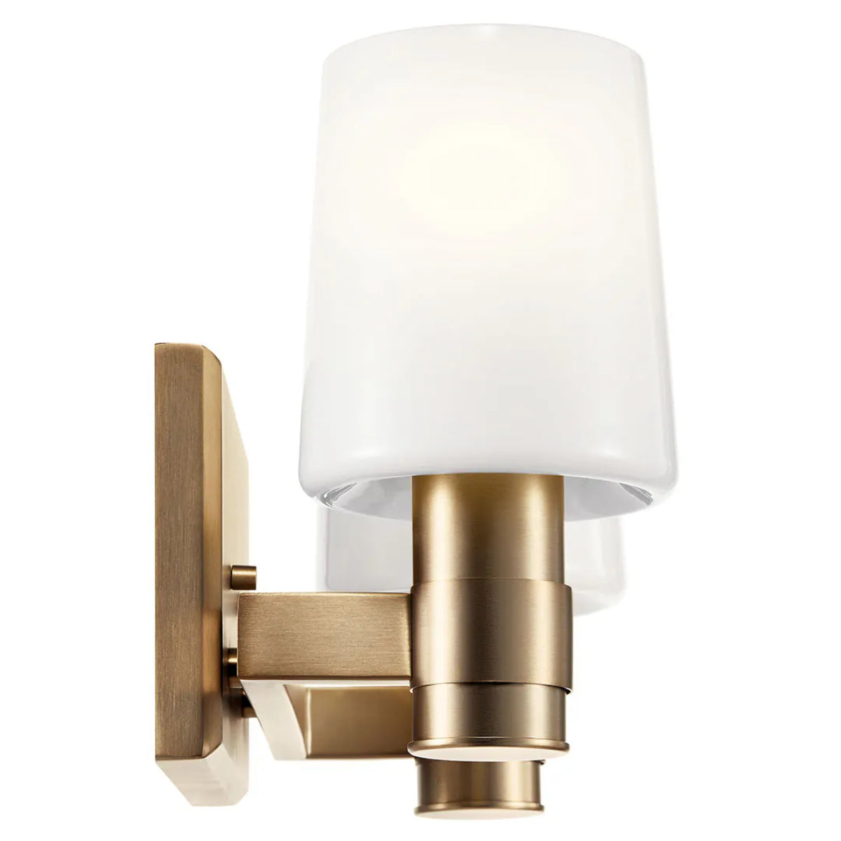 Adani 14 In 2-Lights Bathroom Vanity Light With Opal Glass, Bronze Finish - Bees Lighting