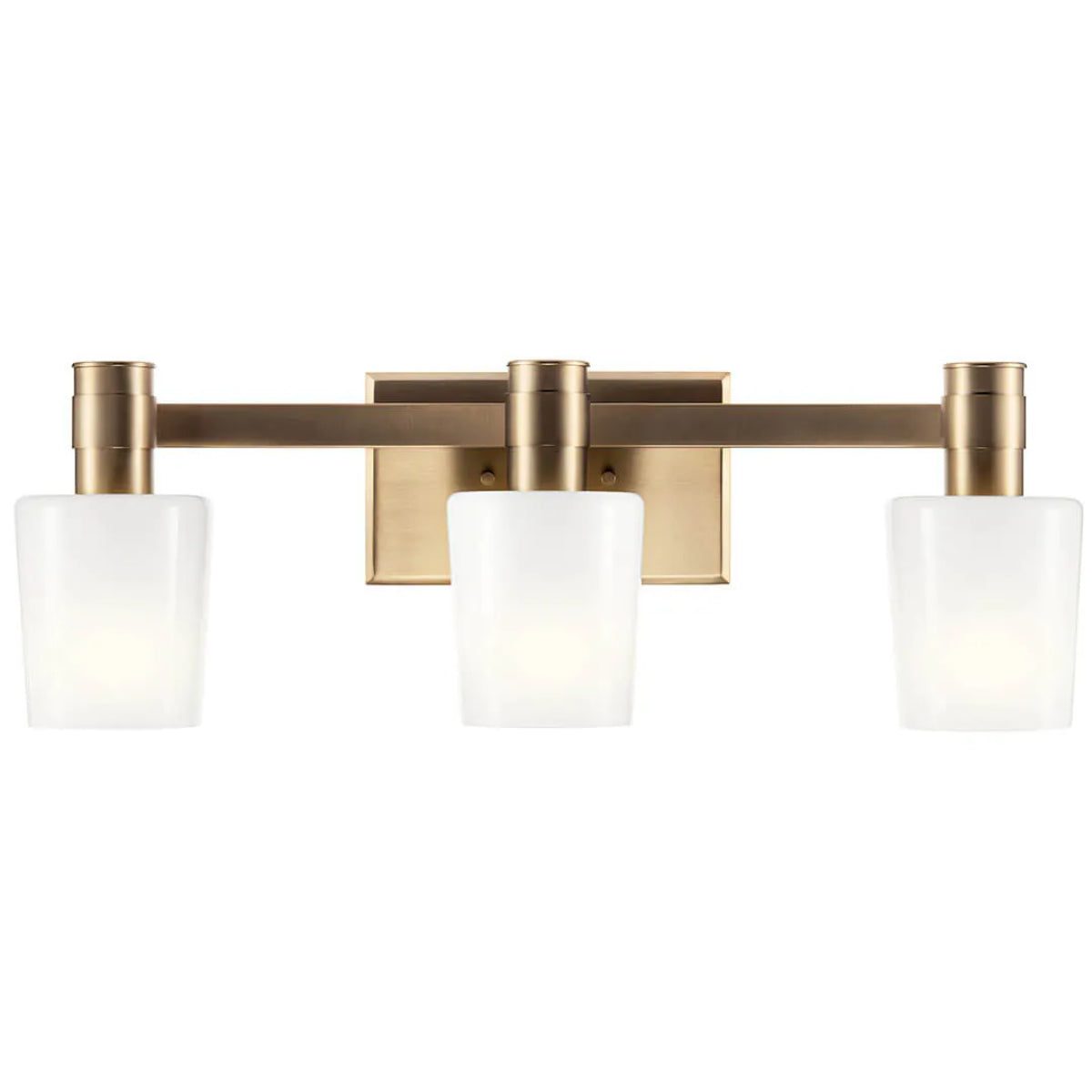 Adani 24 In 3-Lights Bathroom Vanity Light With Opal Glass, Bronze Finish - Bees Lighting