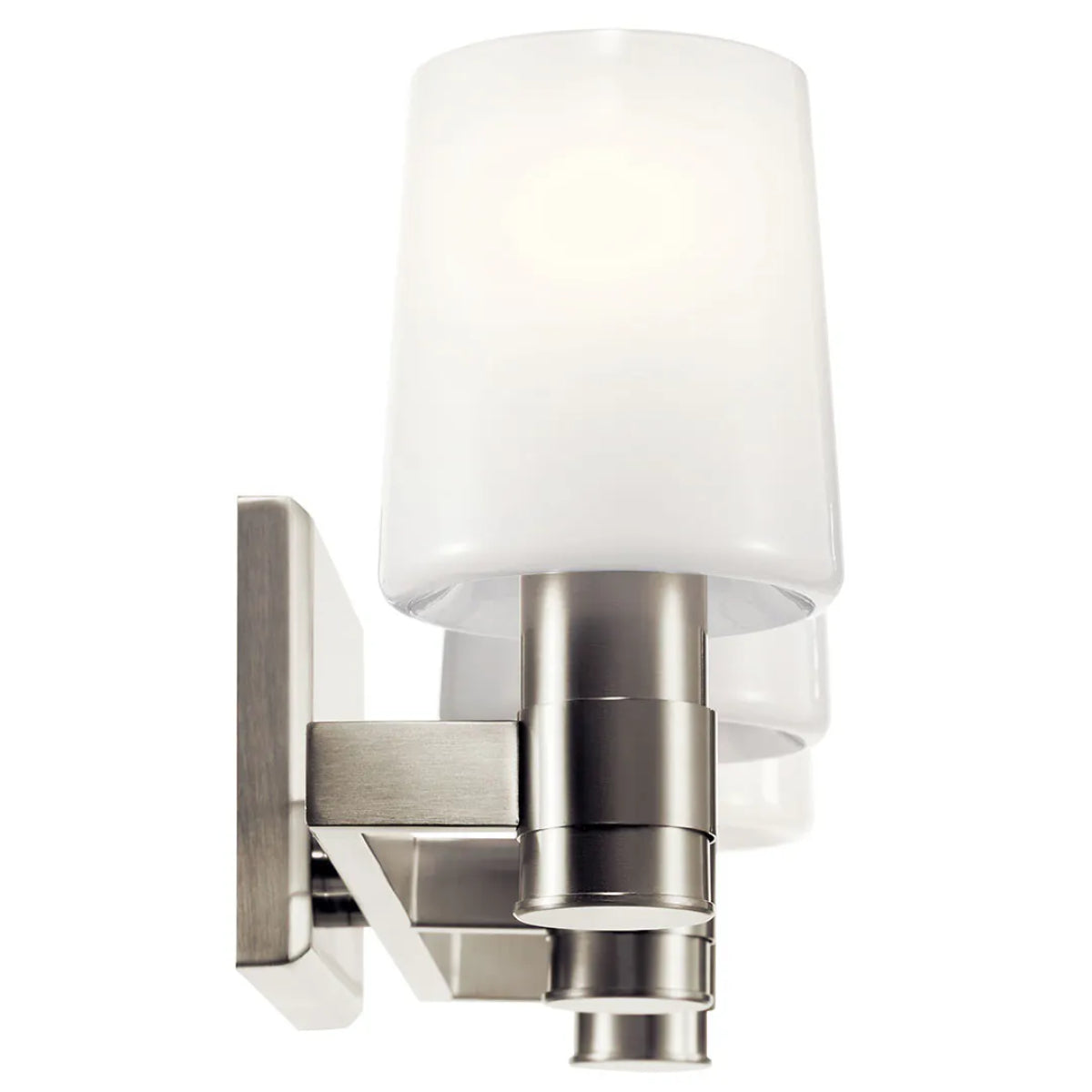 Adani 24 In 3-Lights Bathroom Vanity Light With Opal Glass, Brushed Nickel Finish - Bees Lighting