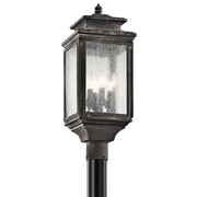 Wiscombe Park 23" 4-Light Outdoor Post Light, Weathered Zinc Finish - Bees Lighting