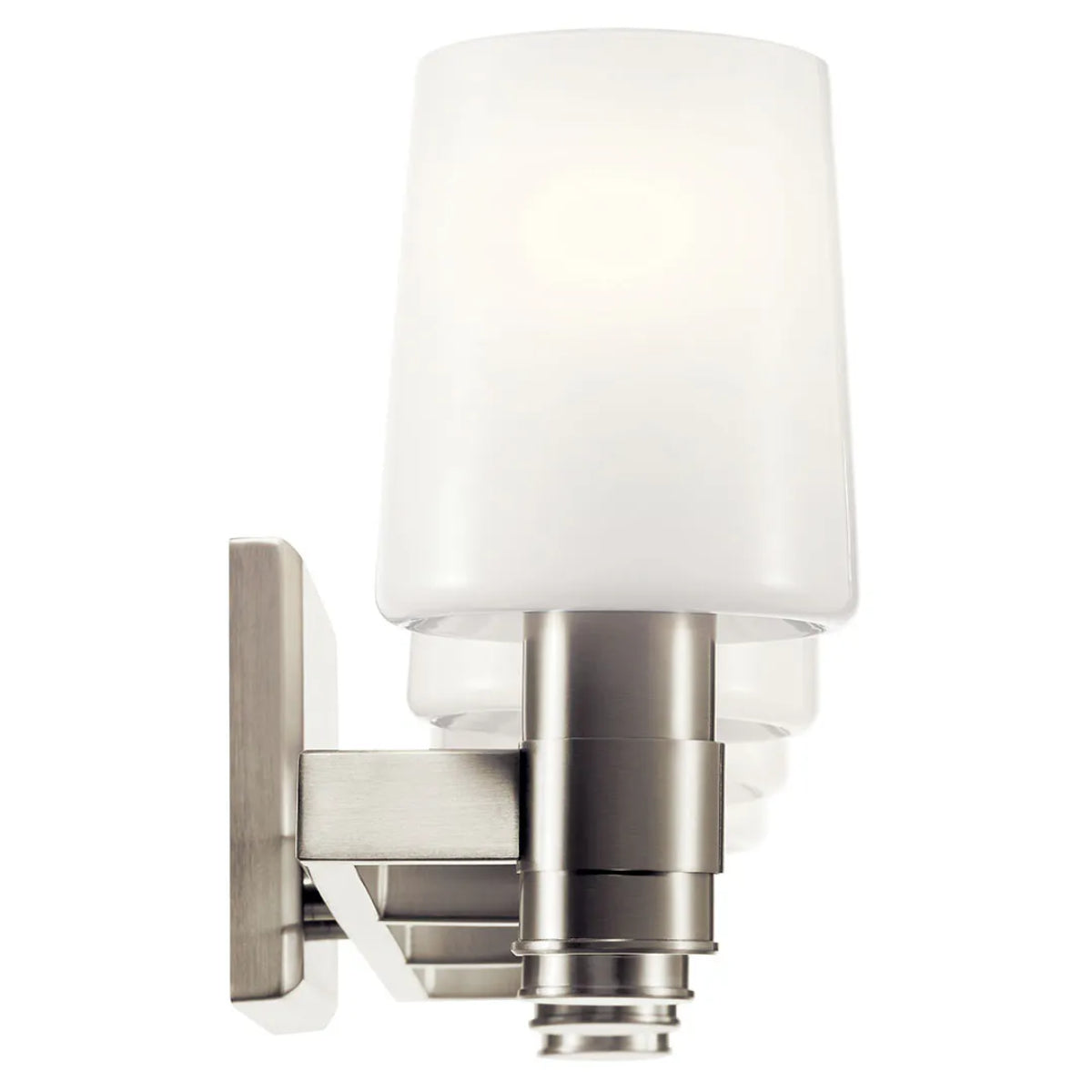 Adani 30 In 4-Lights Bathroom Vanity Light With Opal Glass, Brushed Finish - Bees Lighting