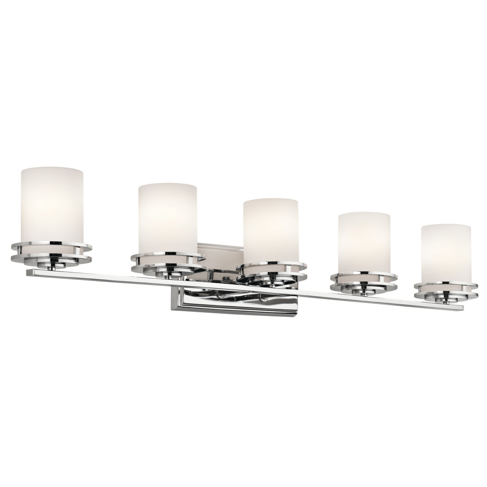 Hendrik 43" 5-Light Bath Vanity Light, Chrome Finish - Bees Lighting