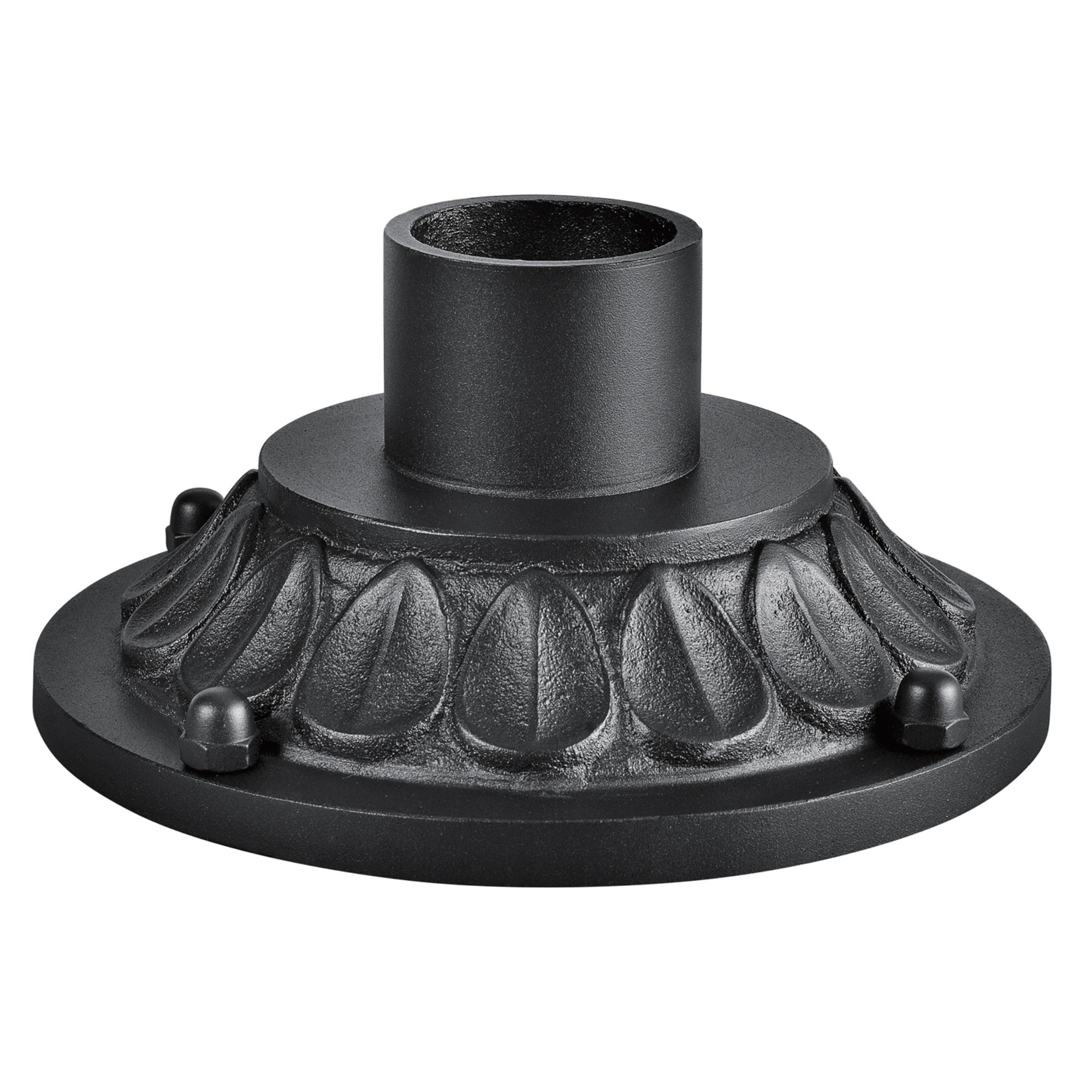 10 In. Aluminum Pier Mount Base Textured Black finish - Bees Lighting