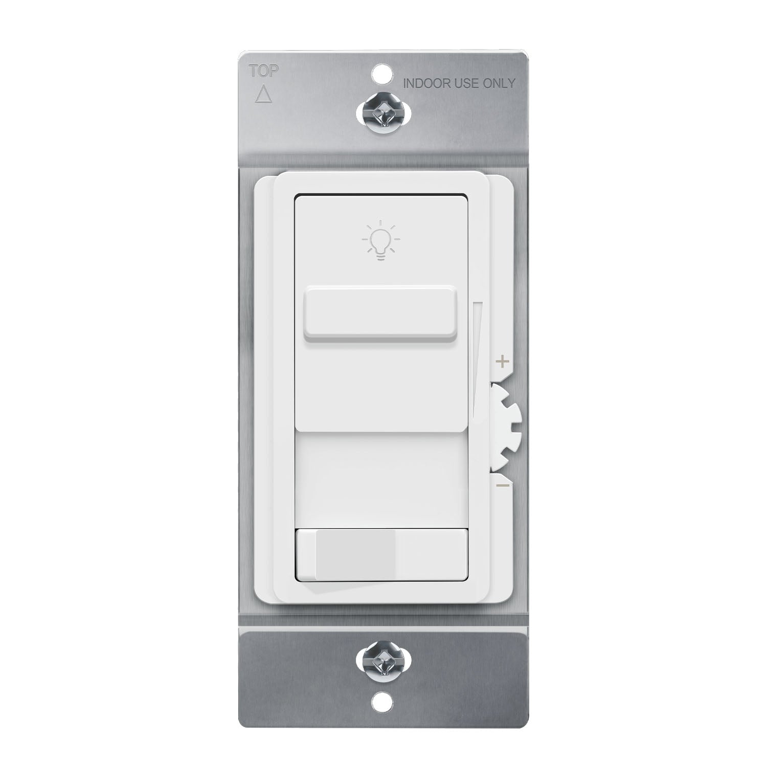 LED+ Slide Dimmer Switch, 200-Watts LED/CFL, Single Pole or 3-Way, White - Bees Lighting