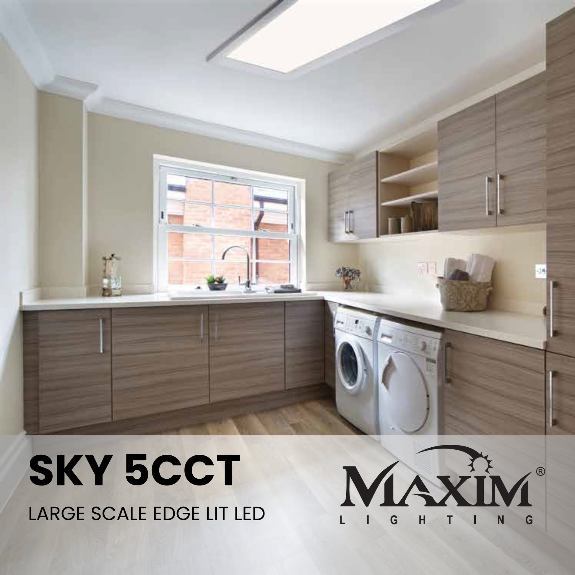 Maxim Lighting - Sky - 5CCT 1x2 LED Flush Mount Panel, 40W, 2800lm, 120-277V, Bronze | Bees Lighting