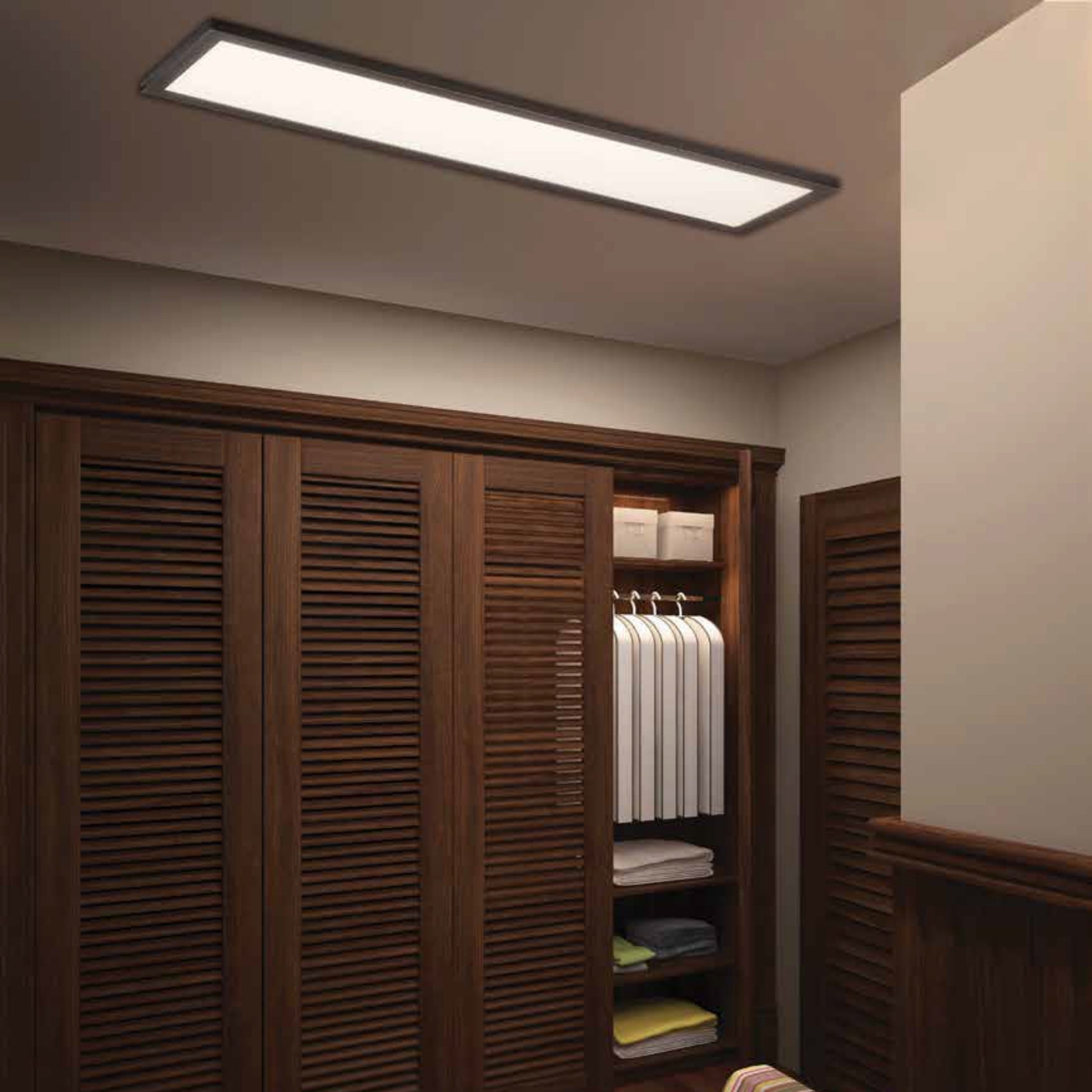 Maxim Lighting - Sky - 5CCT 1x4 LED Flush Mount Panel, 50W, 3500lm, 120-277V, White | Bees Lighting