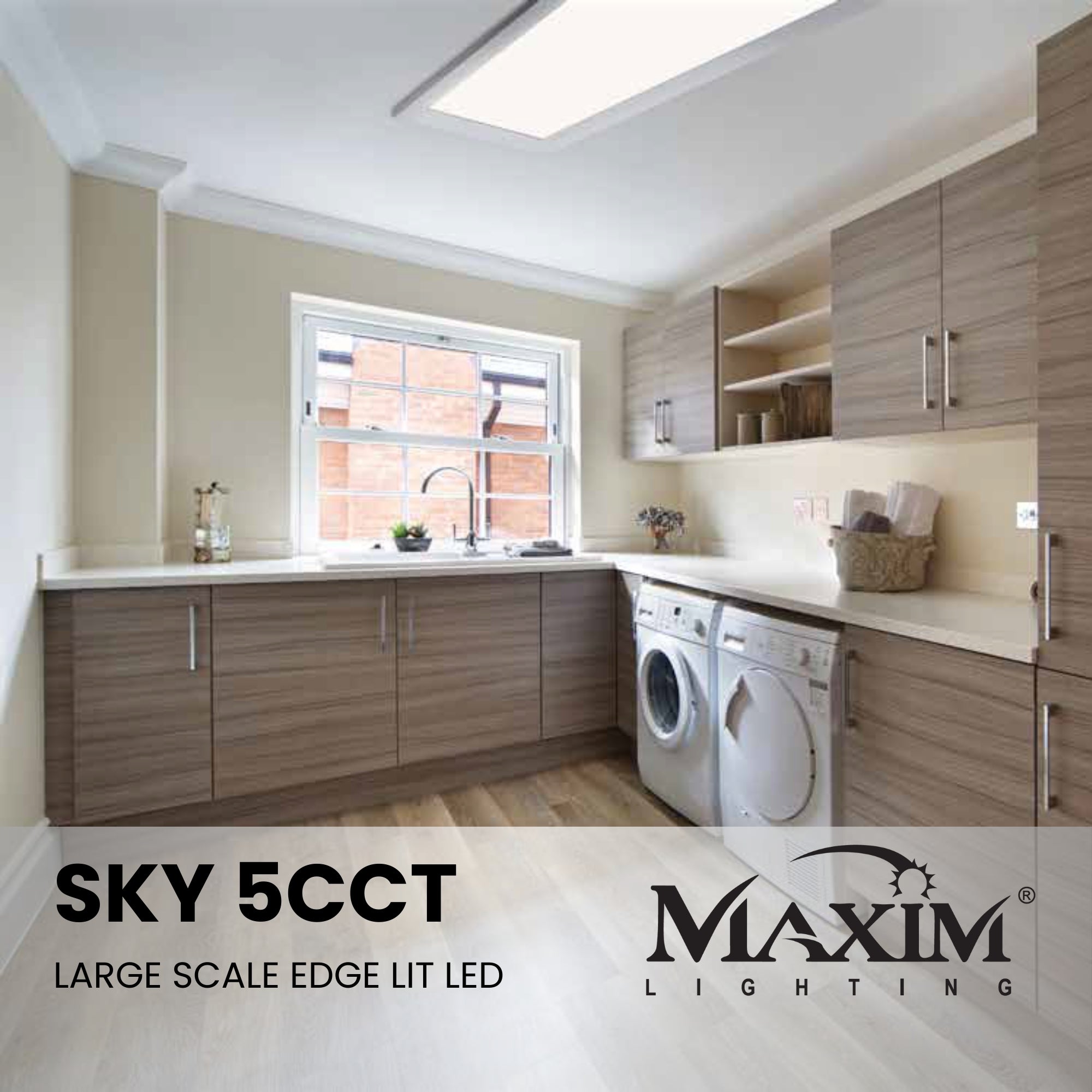 Sky - 5CCT 2x4 LED Flush Mount Panel, 50W, 3500lm, 120-277V, Black