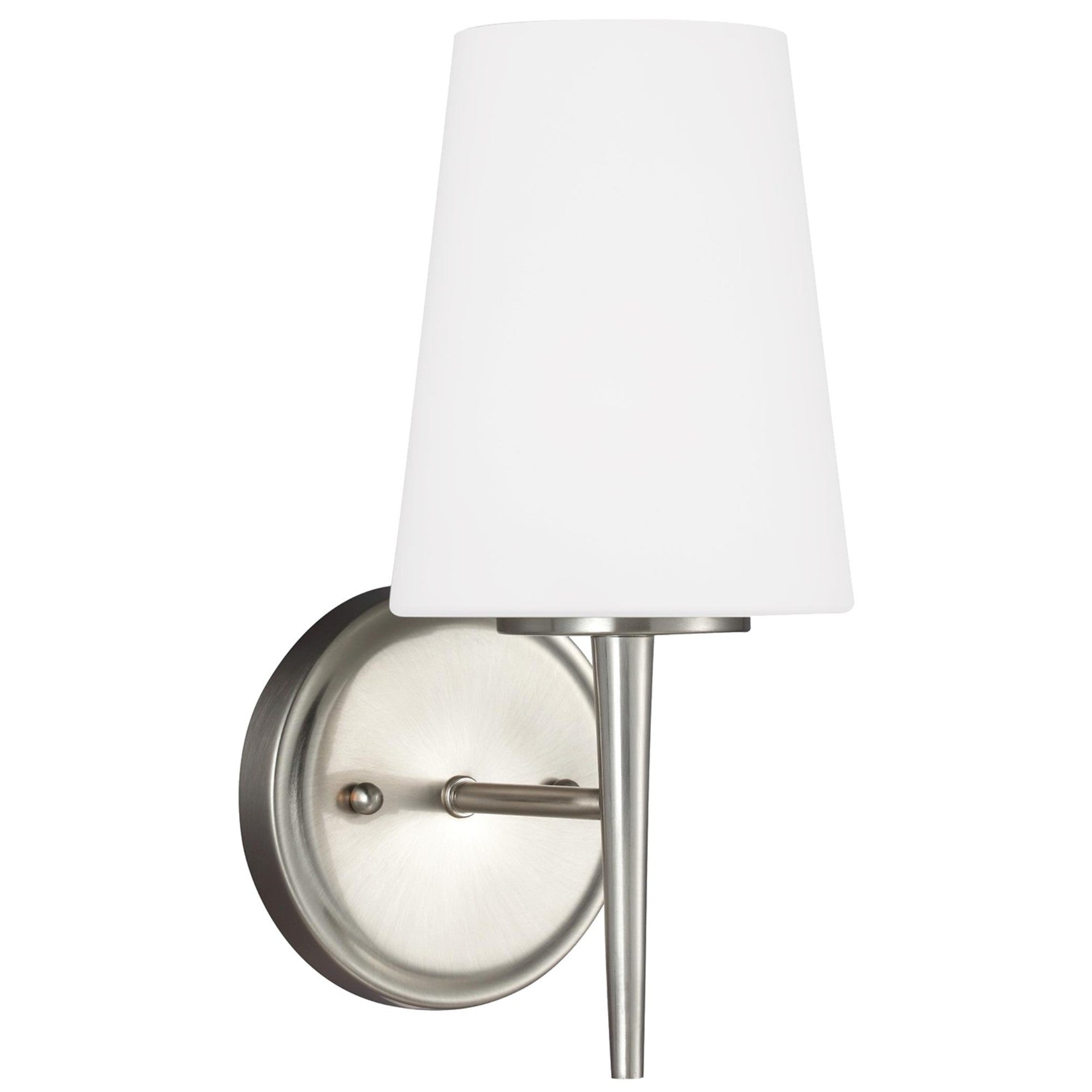 Driscoll 12" Bath Sconce, Brushed Nickel Finish - Bees Lighting