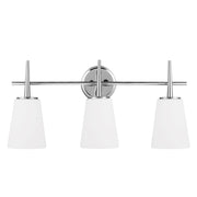 Driscoll 25" 3-Light Bathroom Vanity, Chrome Finish - Bees Lighting