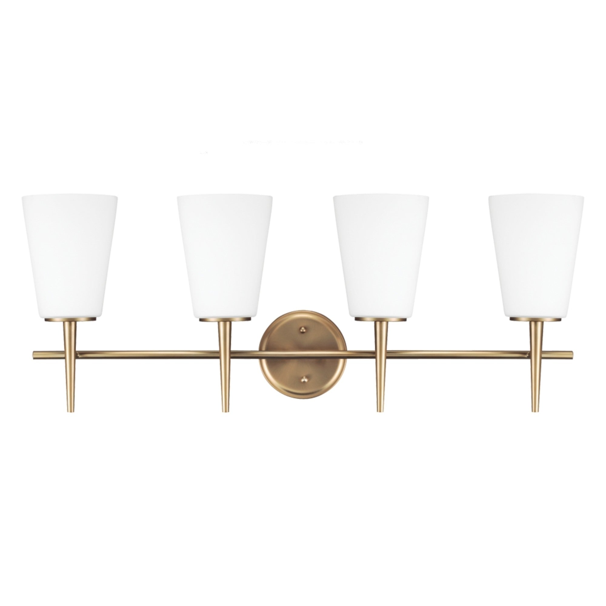 Driscoll 31" 4-Light Bathroom Vanity, Satin Brass Finish - Bees Lighting