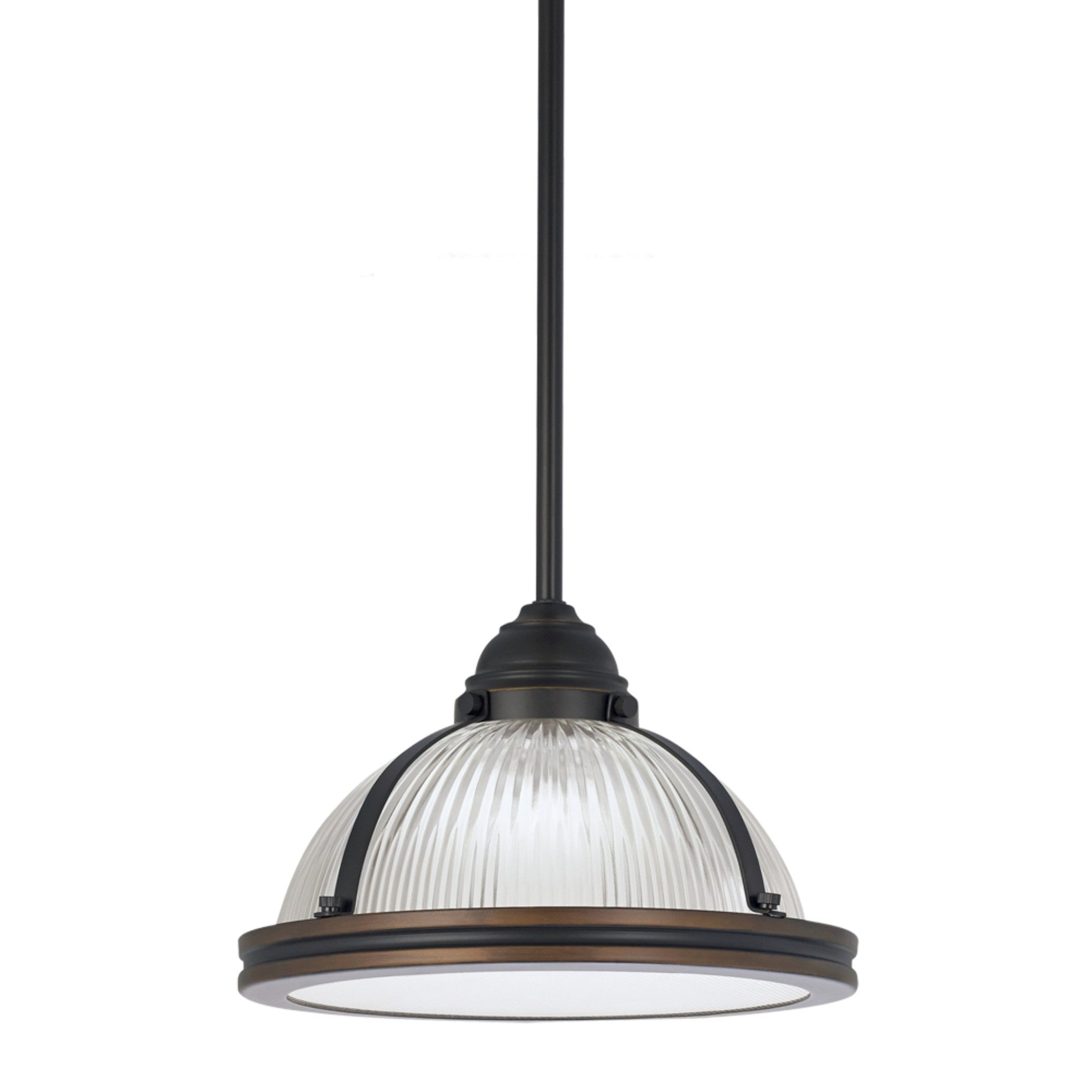 Pratt Street Prismatic 11" 1-Light Pendant, Autumn Bronze Finish - Bees Lighting