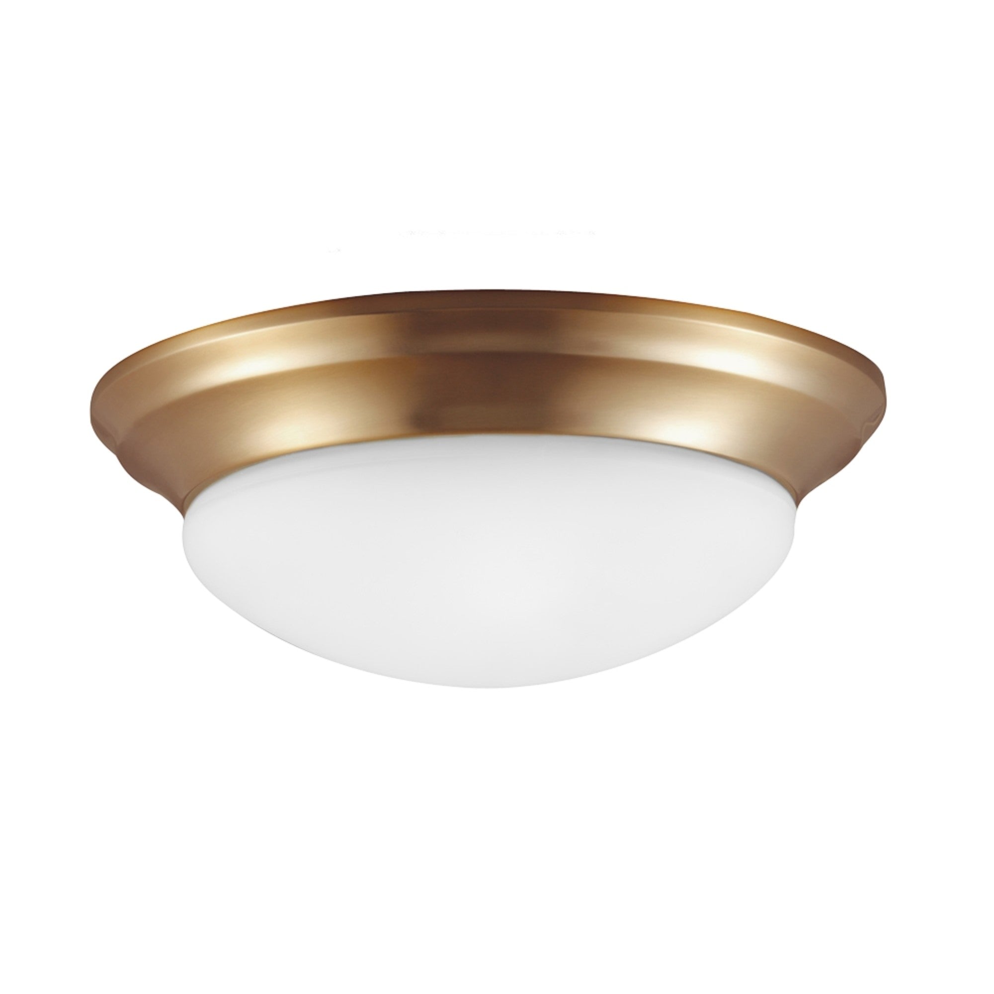 Nash 12" Flush Mount, Satin Brass Finish - Bees Lighting