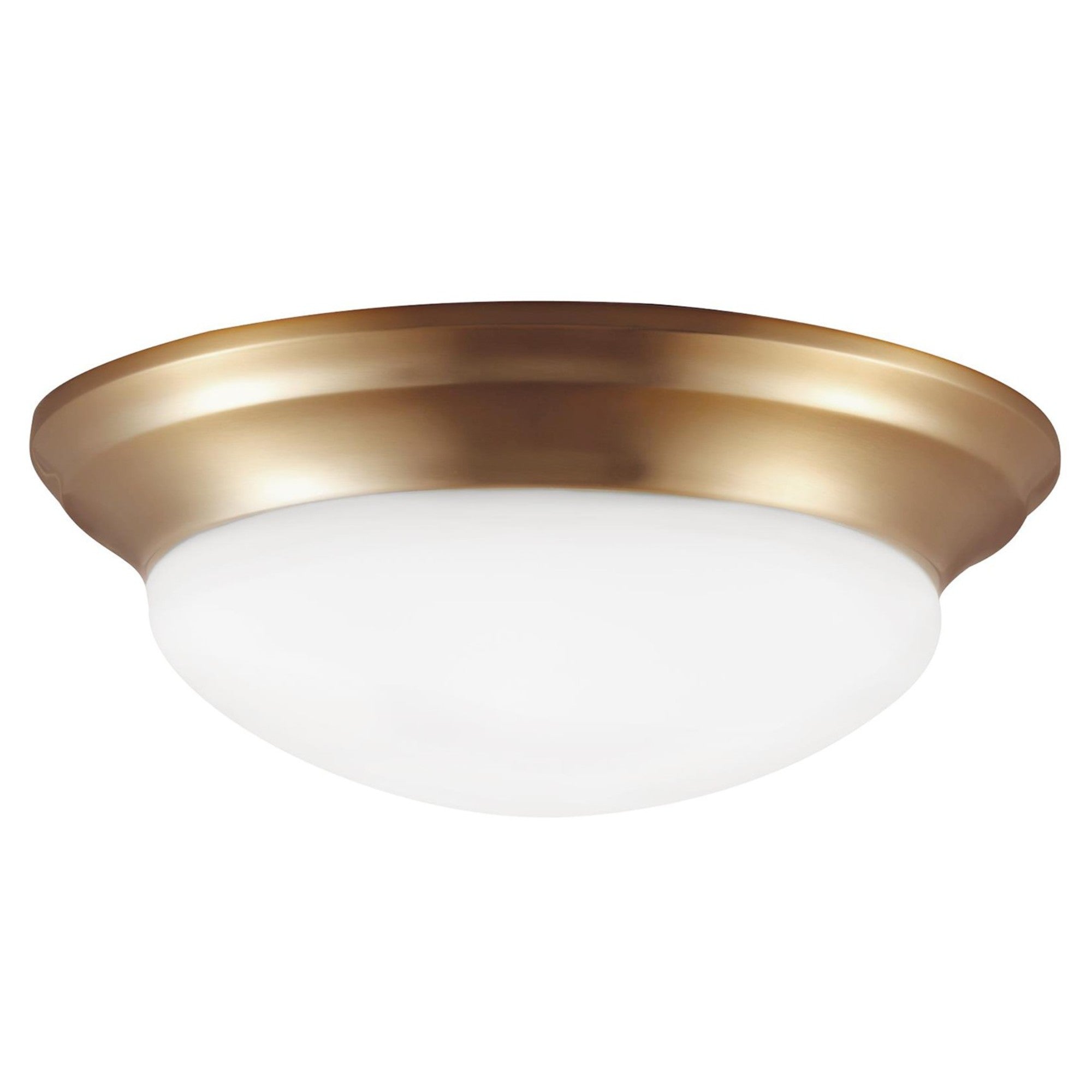 Nash 17" 3-Light Flush Mount, Satin Brass Finish - Bees Lighting