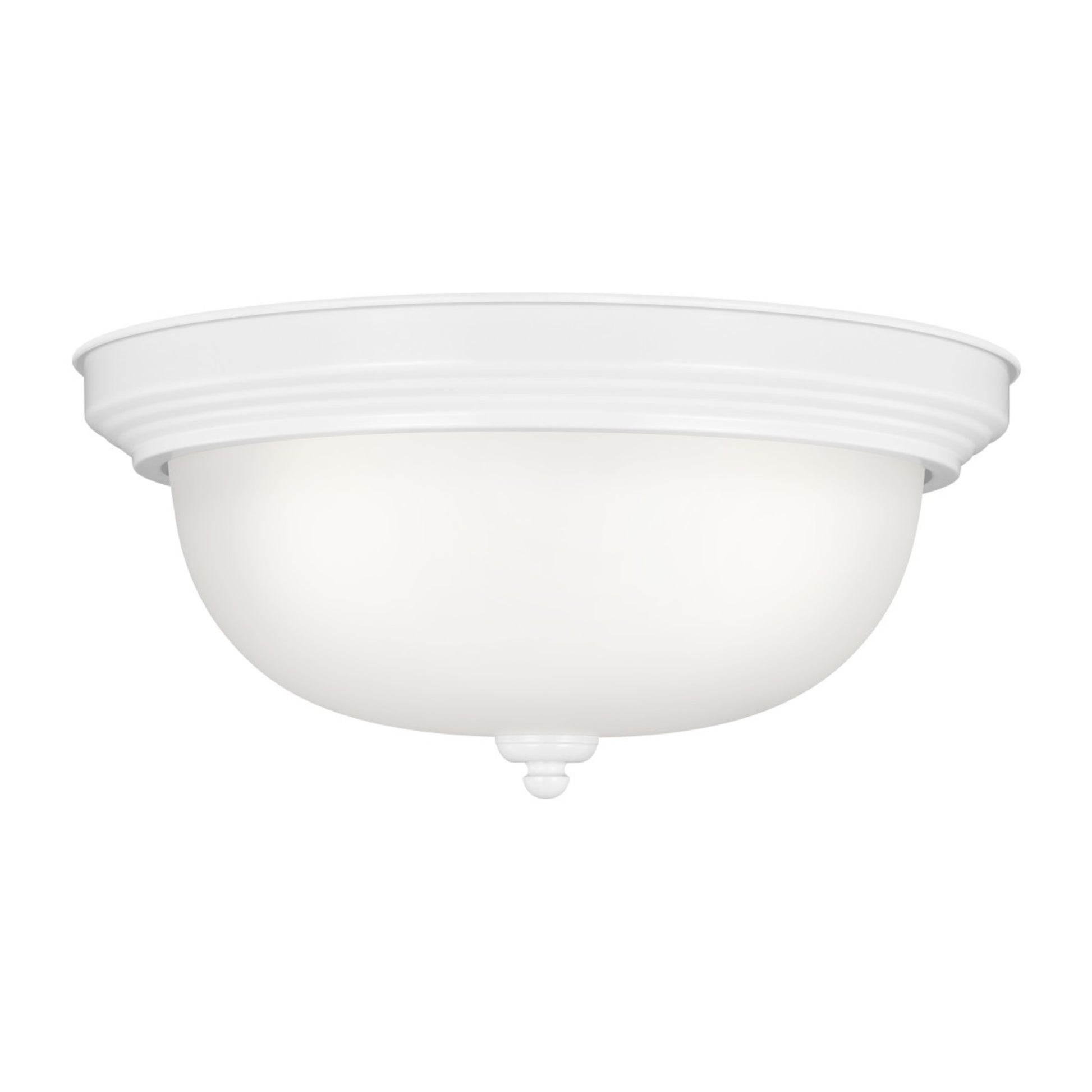 Geary 15" 3-Light Flush Mount, White Finish - Bees Lighting