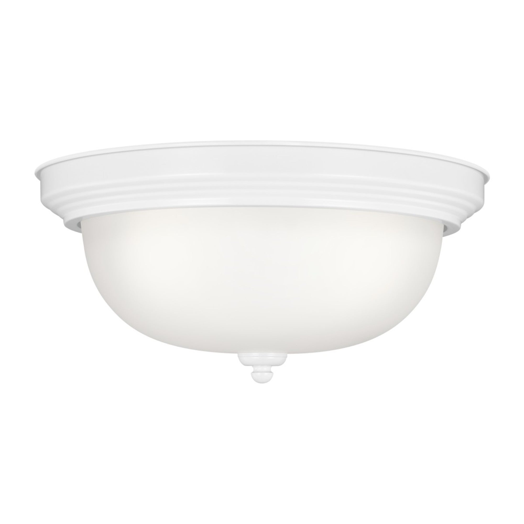 Geary 15" 3-Light Flush Mount, White Finish - Bees Lighting
