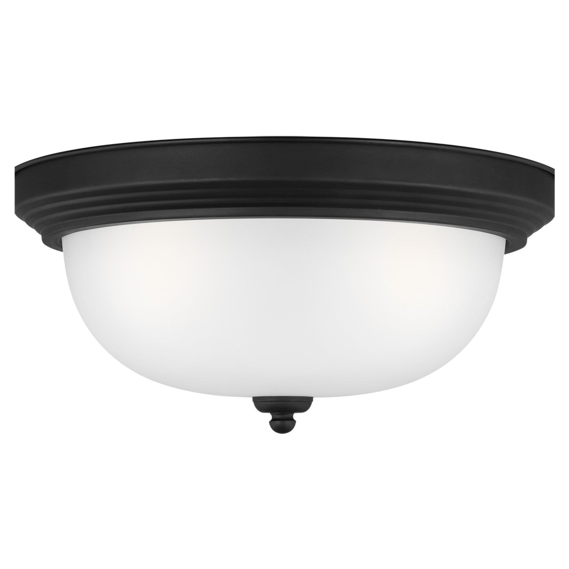 Geary 15" 3-Light Flush Mount, Midnight Black Finish - Bees Lighting