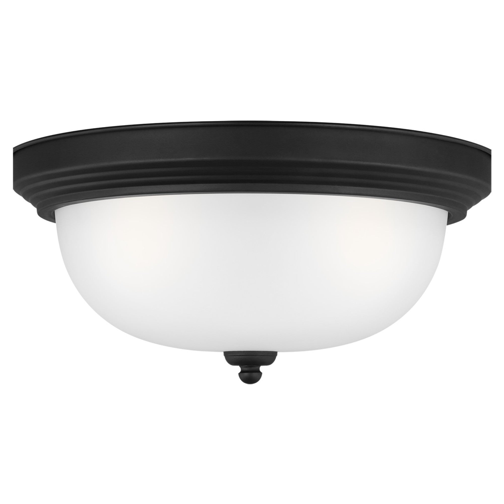 Geary 15" 3-Light Flush Mount, Midnight Black Finish - Bees Lighting