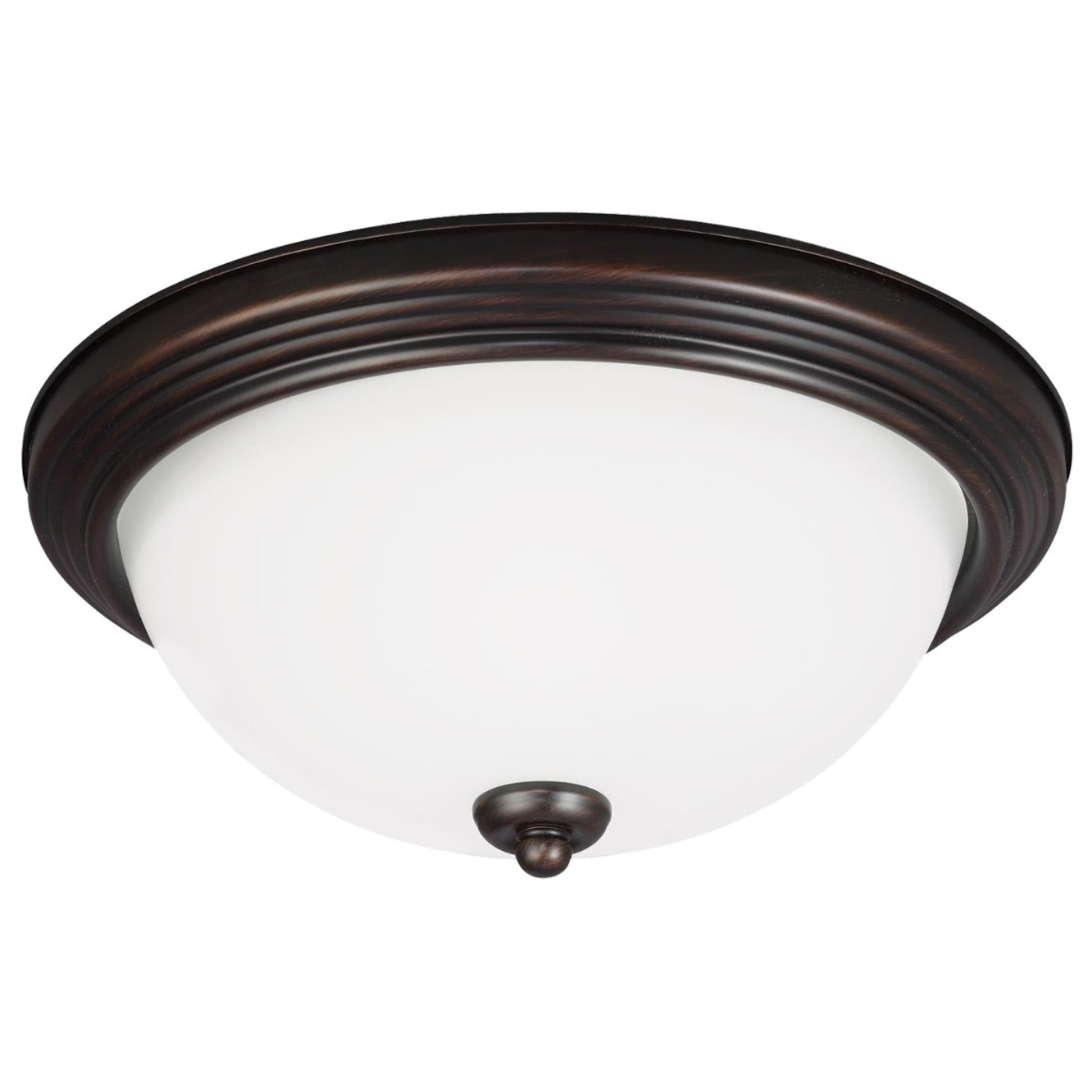 Geary 15" 3-Light Flush Mount, Bronze Finish - Bees Lighting