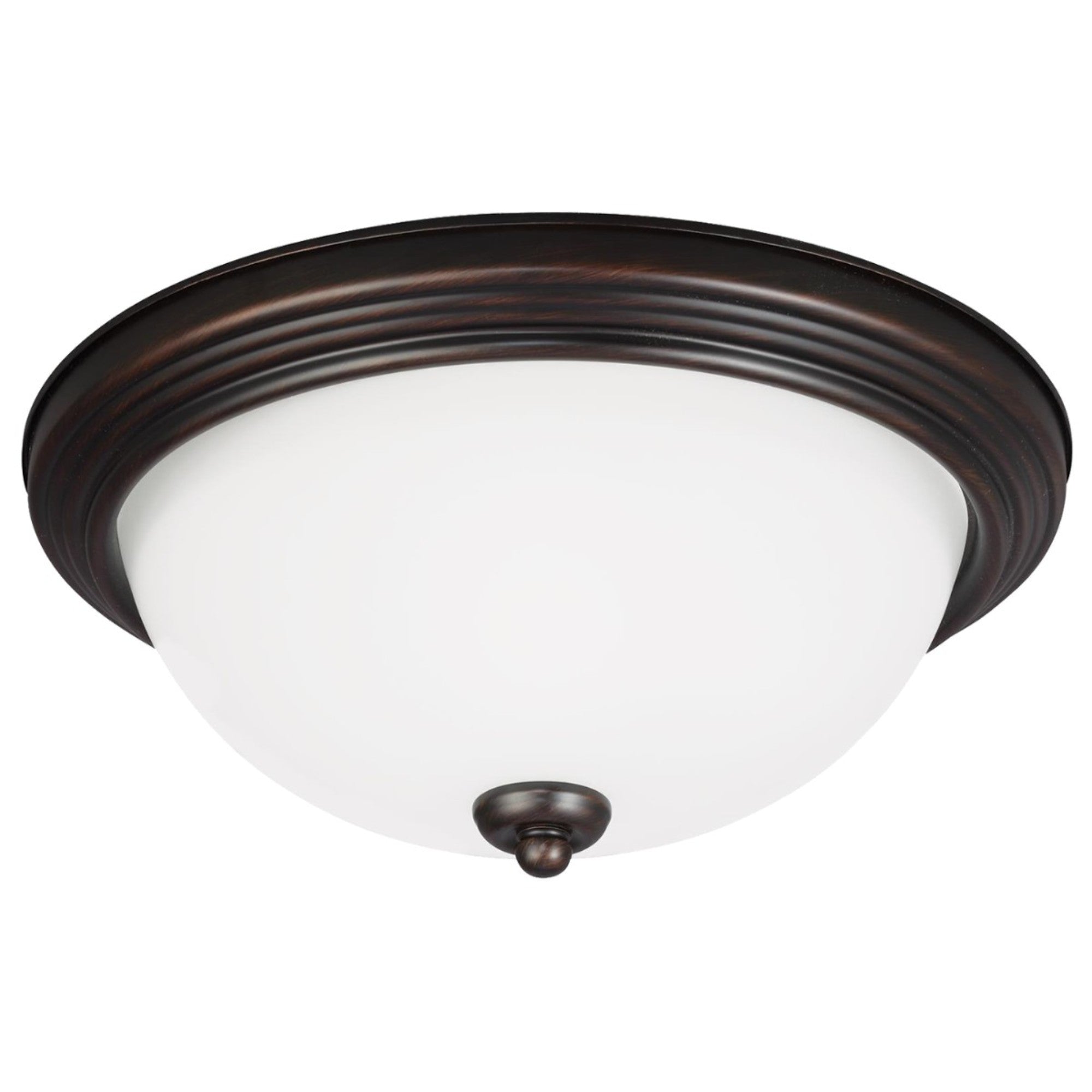 Geary 15" 3-Light Flush Mount, Bronze Finish - Bees Lighting