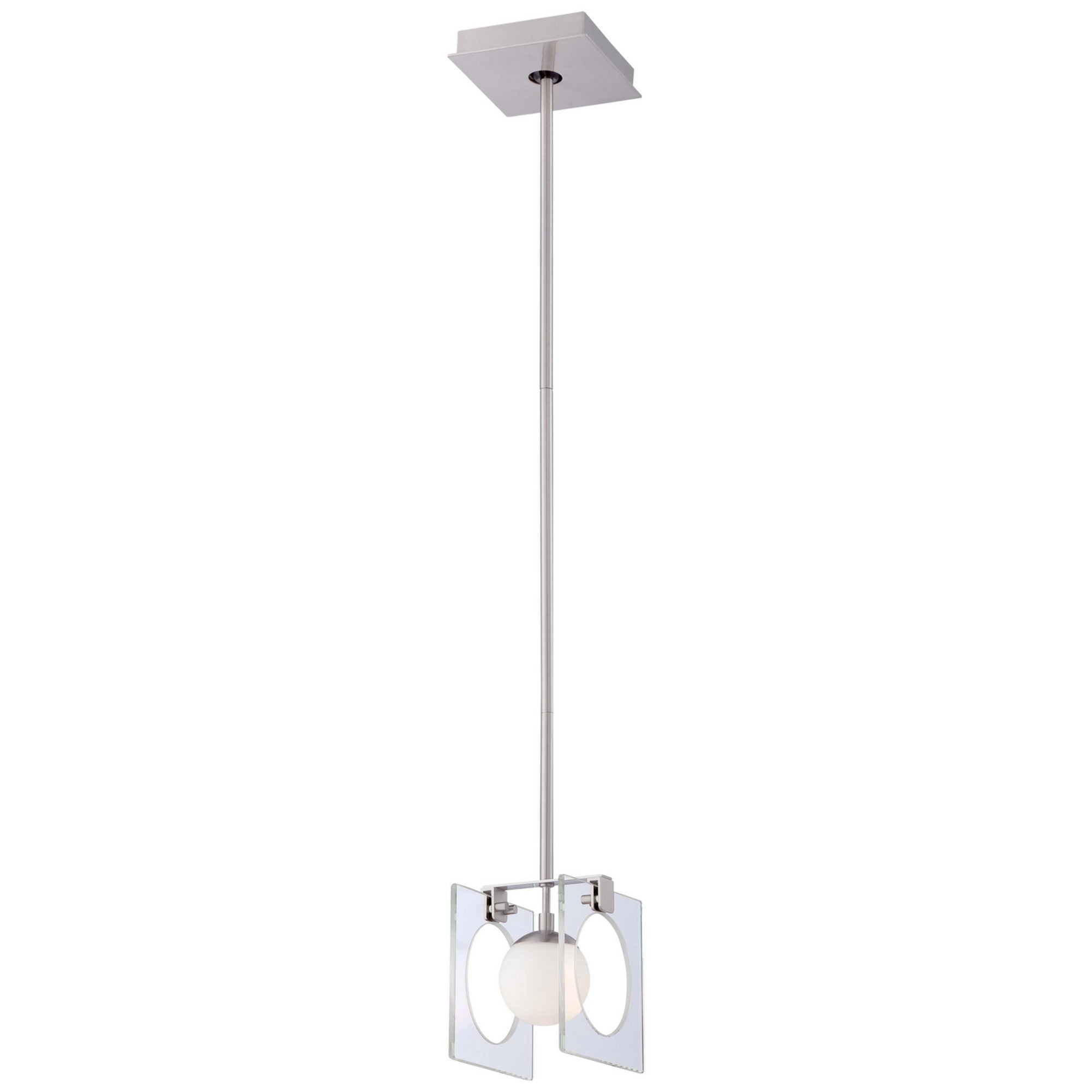 Hole-In-One 7" Mini Pendant, Brushed Nickel Finish - Bees Lighting