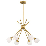 Pontil 24" 6-Light Chandelier, Honey Gold Finish - Bees Lighting