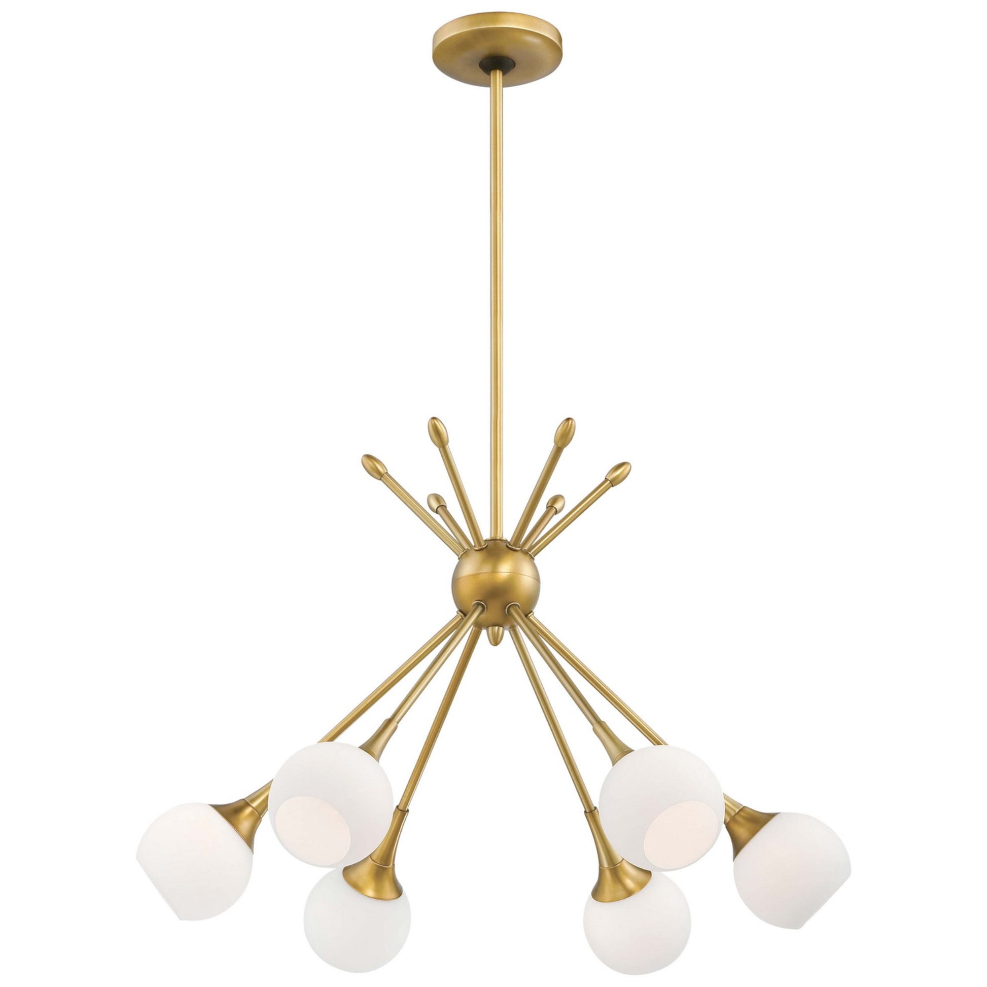 Pontil 24" 6-Light Chandelier, Honey Gold Finish - Bees Lighting