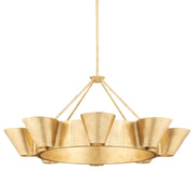 Reeve 38 in. 8 Lights Chandelier Vintage Gold Finish - Bees Lighting