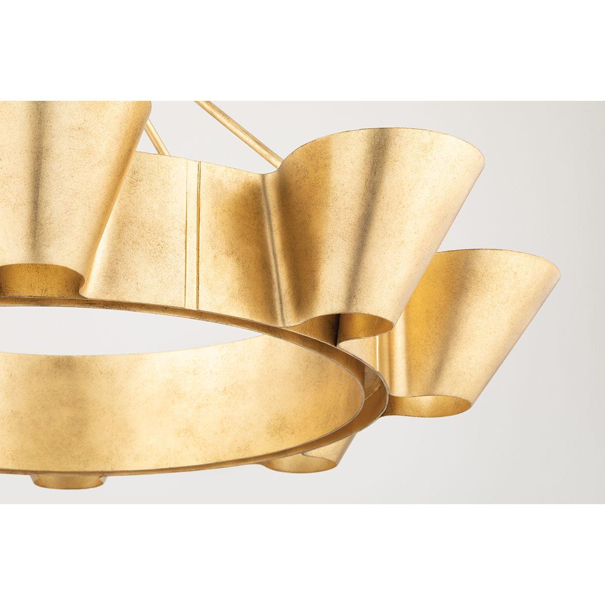 Reeve 38 in. 8 Lights Chandelier Vintage Gold Finish - Bees Lighting