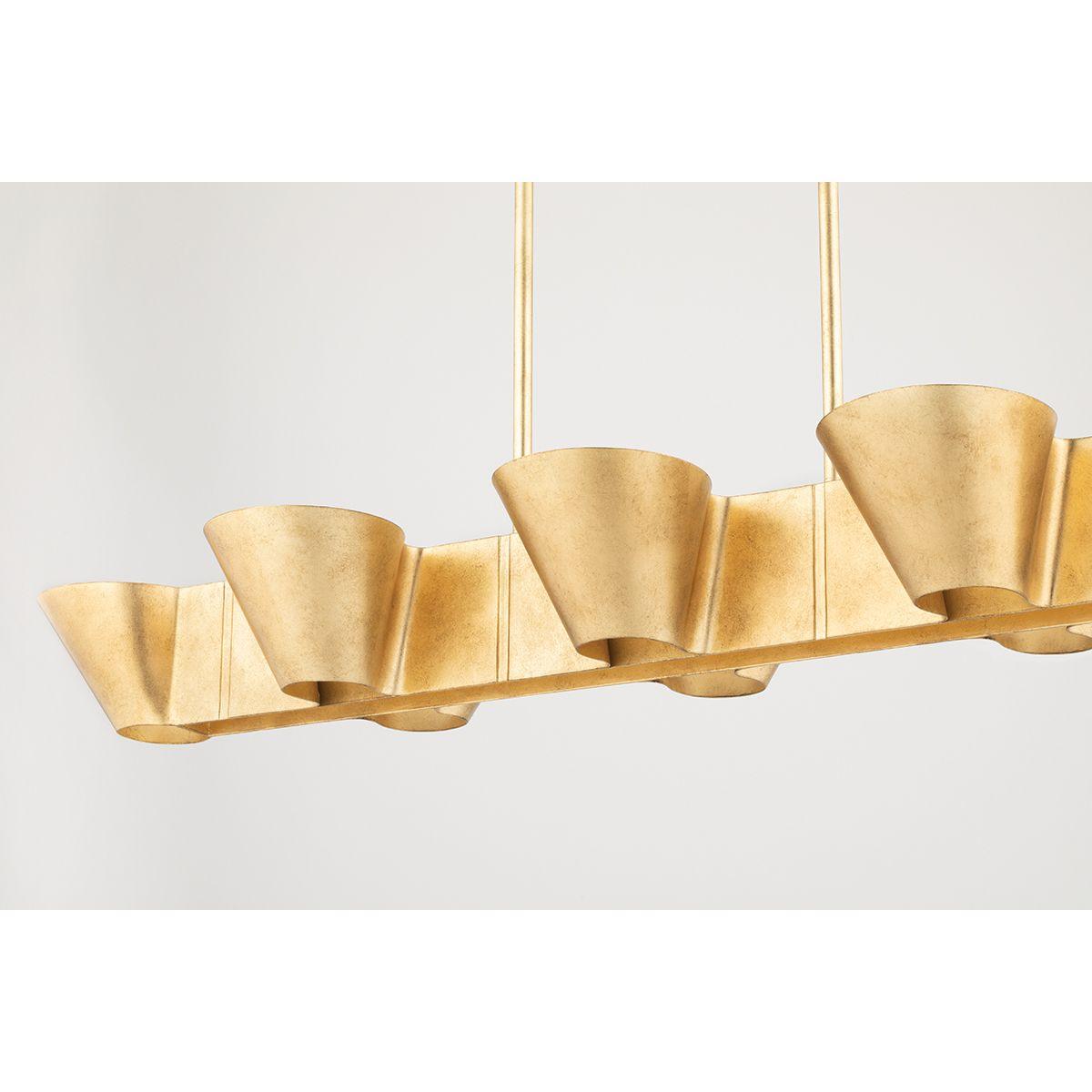 Reeve 52 in. 8 Lights Pendant Light Vintage Gold Finish - Bees Lighting