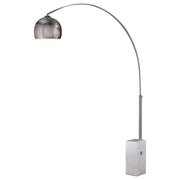 George'S Reading Room LED Arc Floor Lamp, Brushed Nickel Finish - Bees Lighting