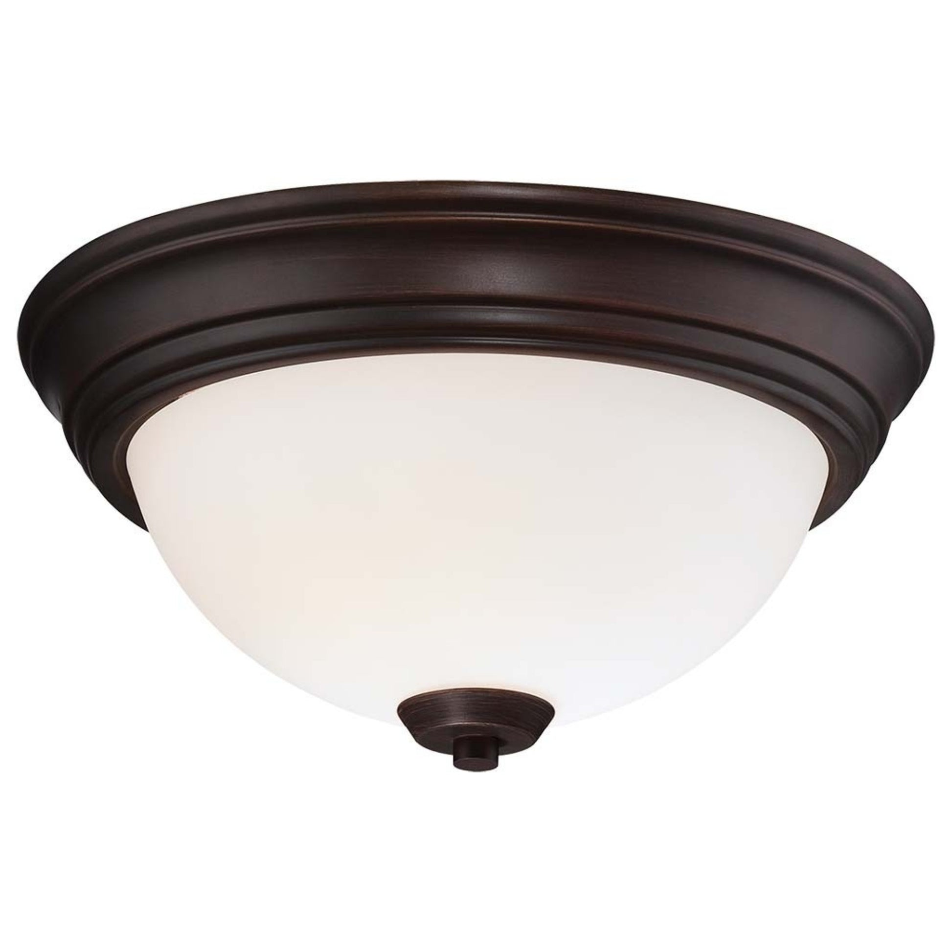 Overland Park 13" 2-Light Flush Mount, Vintage Bronze Finish - Bees Lighting