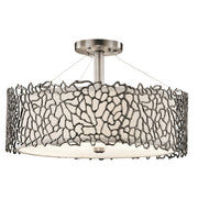Silver Coral Pendant - Bees Lighting