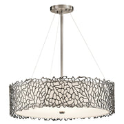 Silver Coral 22" 4-Light Chandelier, Classic Pewter Finish - Bees Lighting