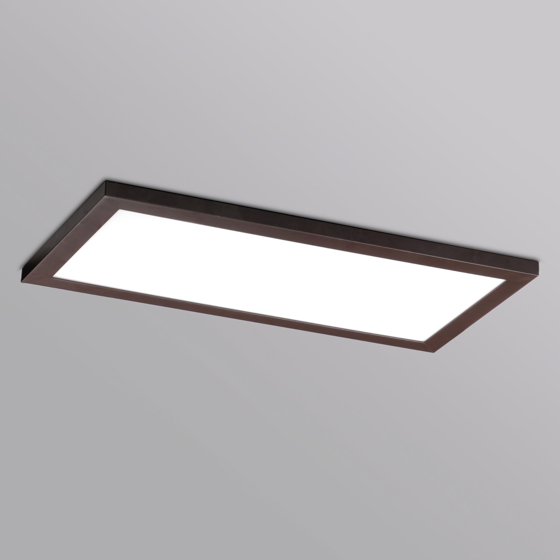 Maxim Lighting - Sky 1x2 LED Flush Mount Panel, 22W, 1850lm, 3000K, 120-277V, Bronze | Bees Lighting