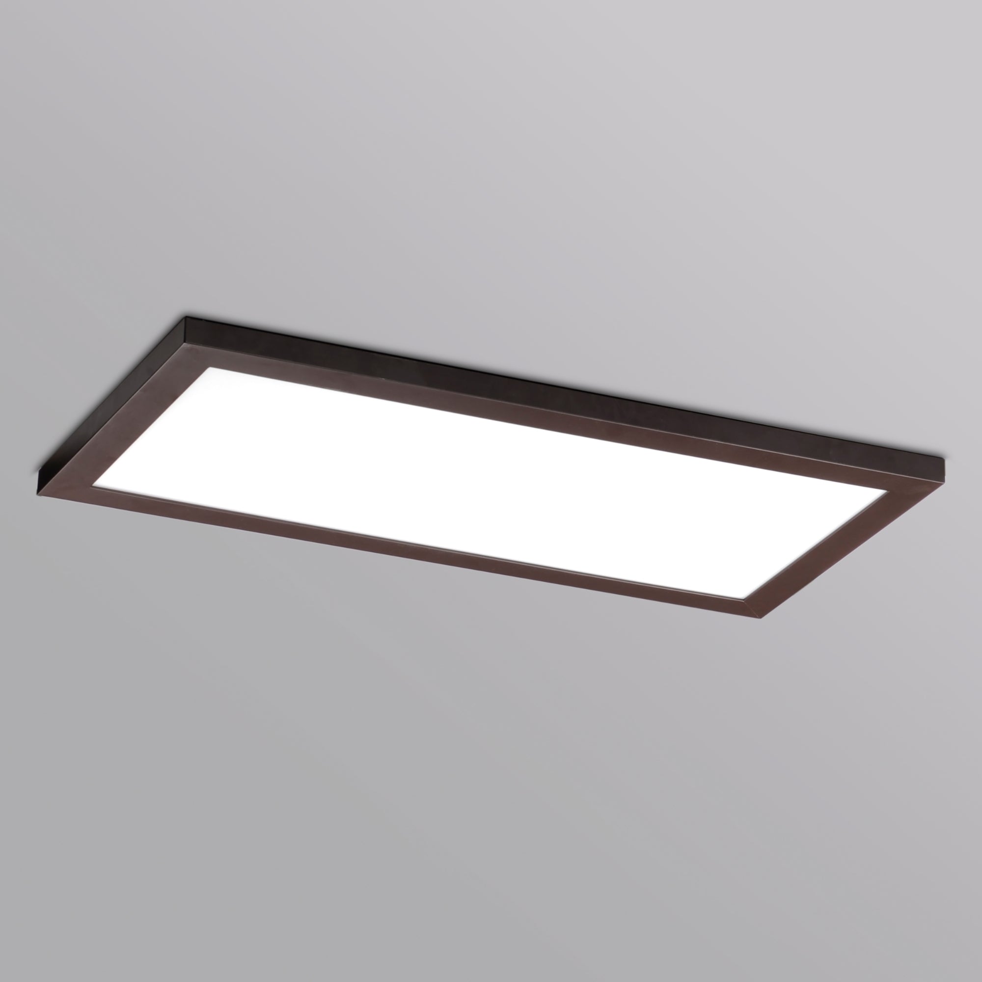 Maxim Lighting - Sky 1x2 LED Flush Mount Panel, 22W, 1850lm, 3000K, 120-277V, Bronze | Bees Lighting