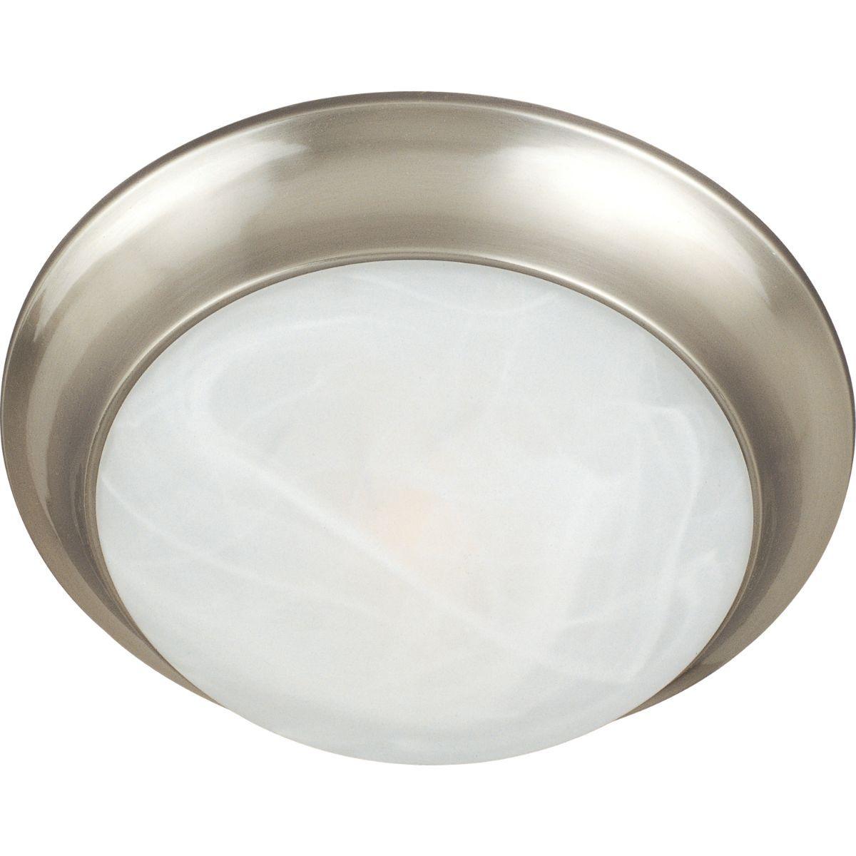 Essentials-585x Flush Mount Light Nickel finish Marble Glass