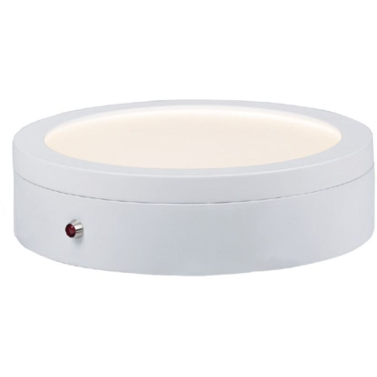 Wafer 7 in. LED Round Disk Light with Emergency Battery Backup White finish