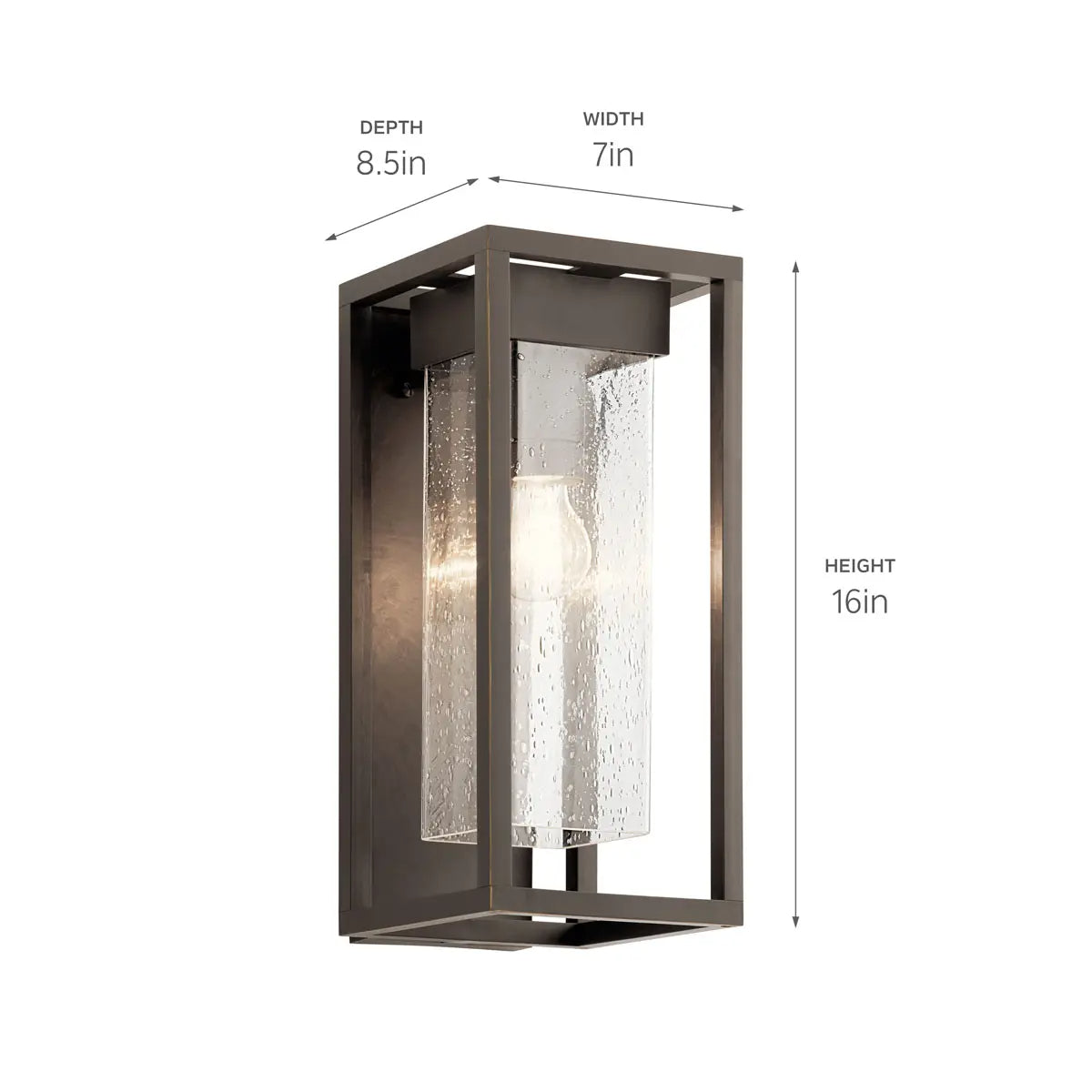 Mercer 16 in. Outdoor Wall Sconce Bronze Finish - Bees Lighting