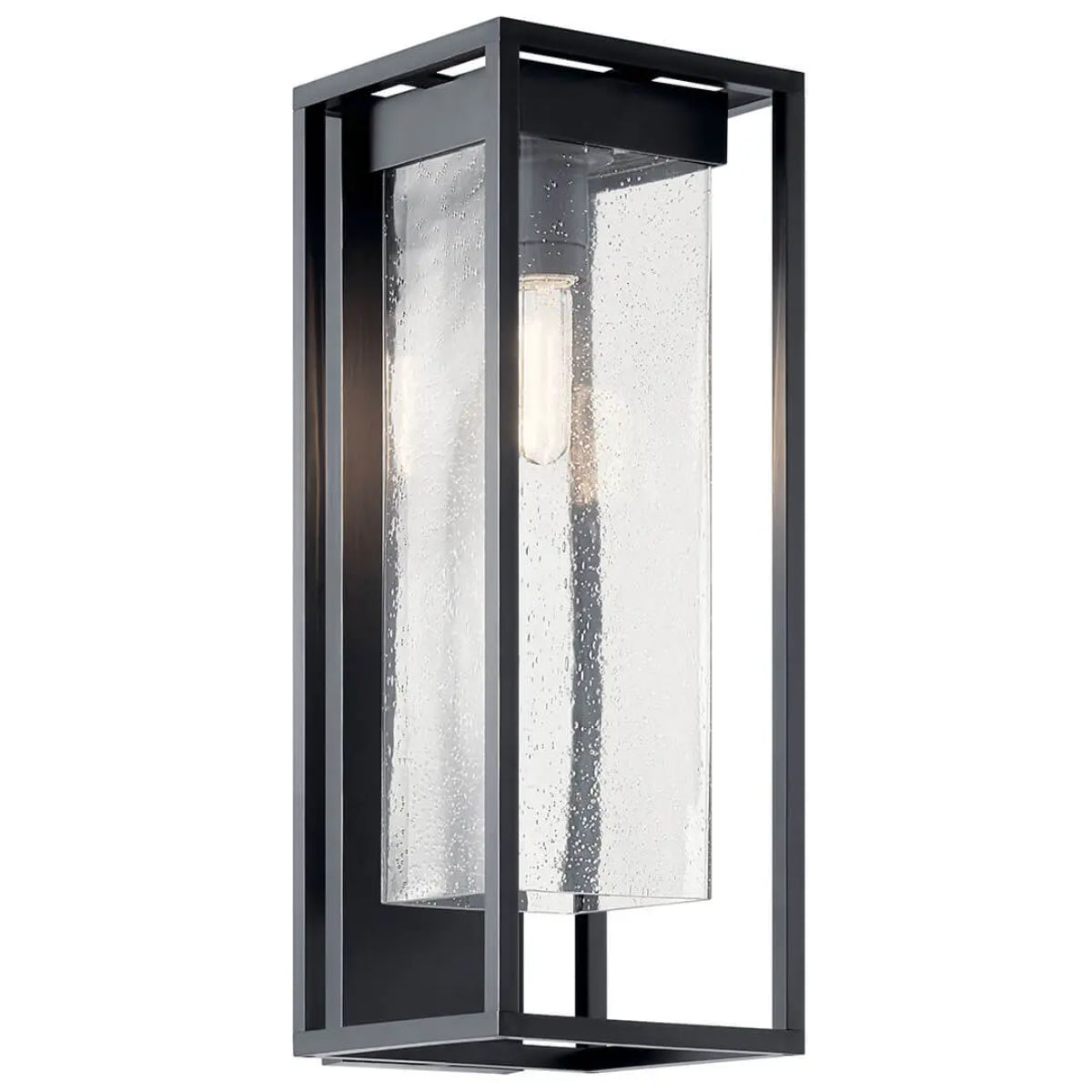 Mercer 24 in. Outdoor Wall Sconce Black and Silver Finish - Bees Lighting