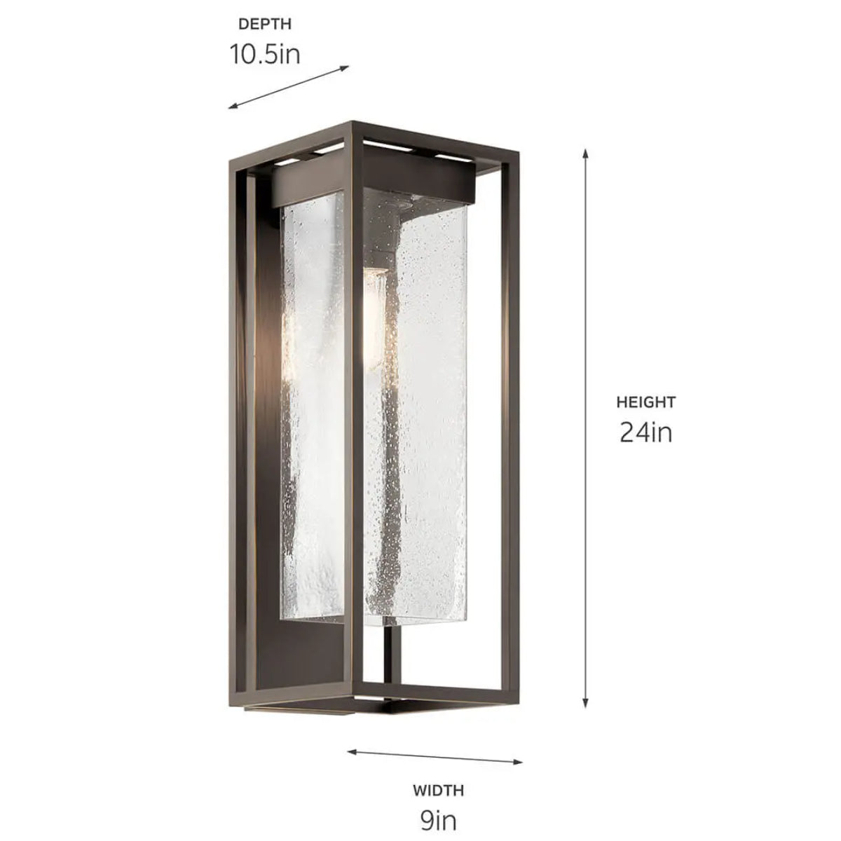 Mercer 24 in. Outdoor Wall Sconce Bronze Finish - Bees Lighting