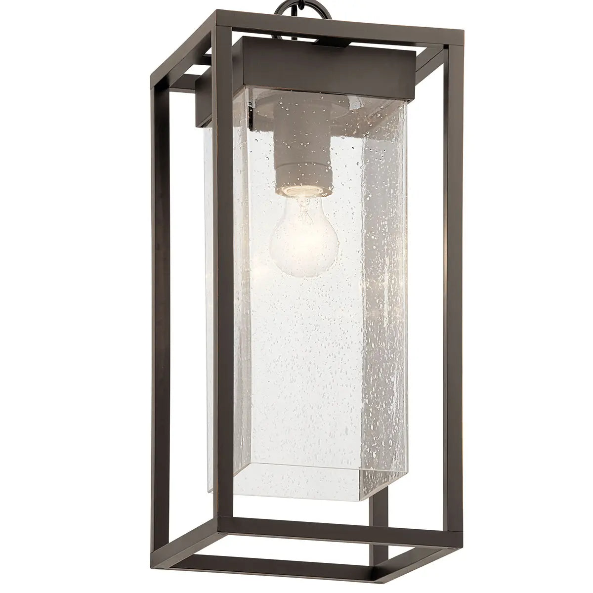 Mercer Rectangular Outdoor Pendant Light Bronze Finish - Bees Lighting