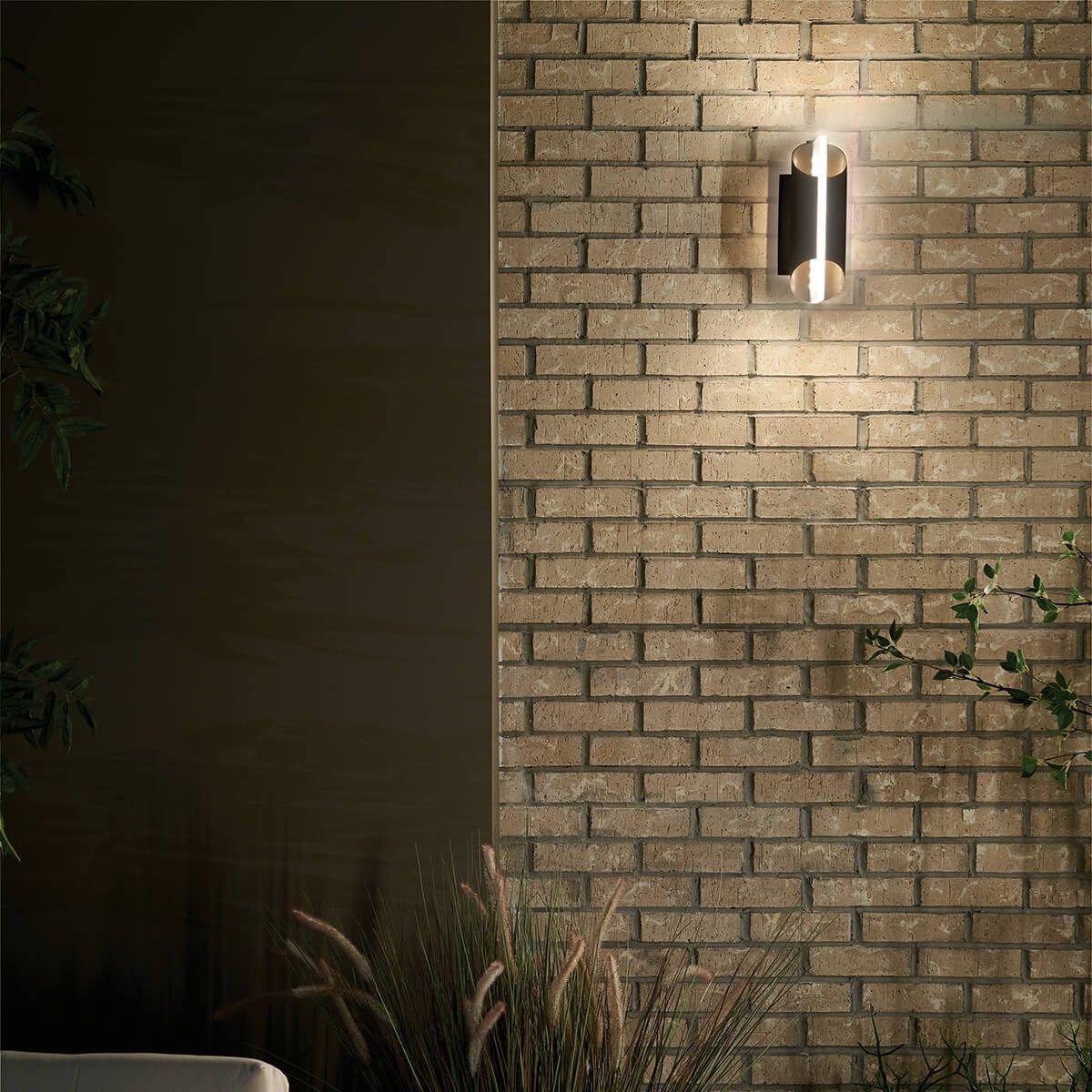 Astalis 12 in. LED Outdoor Wall Sconce 3000K Textured Black Finish