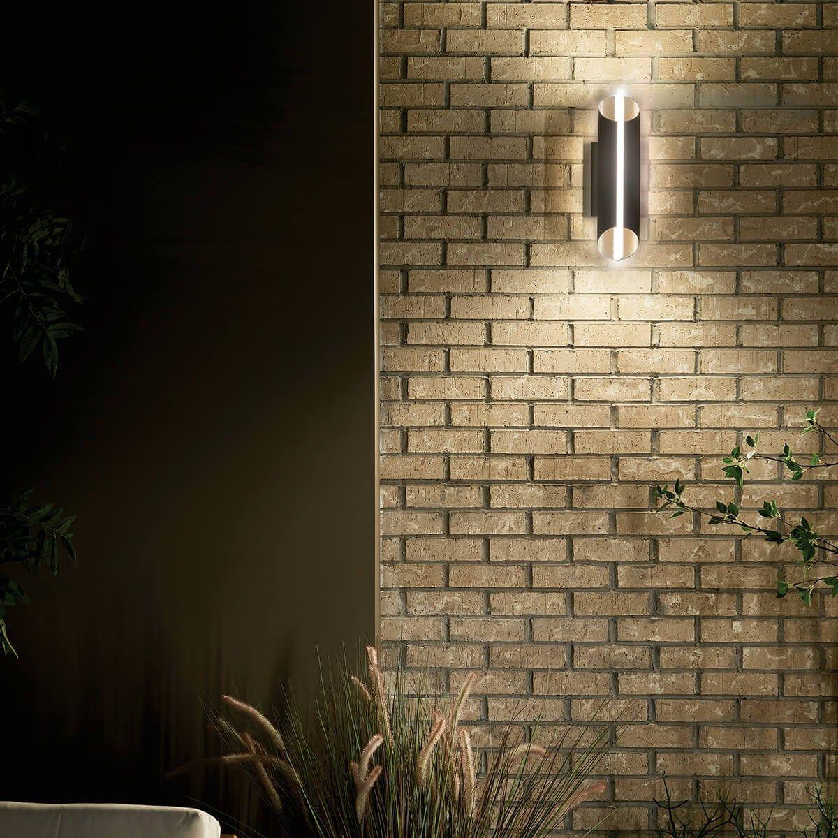 Astalis 17 in. LED Outdoor Wall Sconce 3000K Textured Black Finish