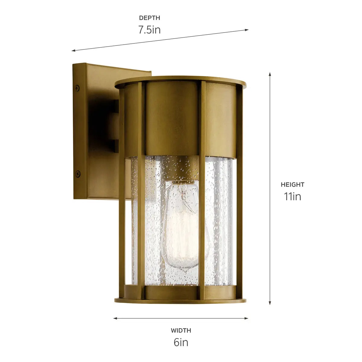 Camillo 11 in. Outdoor Wall Sconce Brass Finish - Bees Lighting