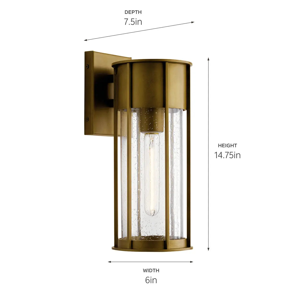 Camillo 15 in. Outdoor Wall Sconce Brass Finish - Bees Lighting