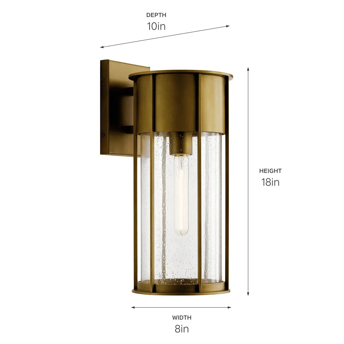 Camillo 18 in. Outdoor Wall Sconce Brass Finish - Bees Lighting
