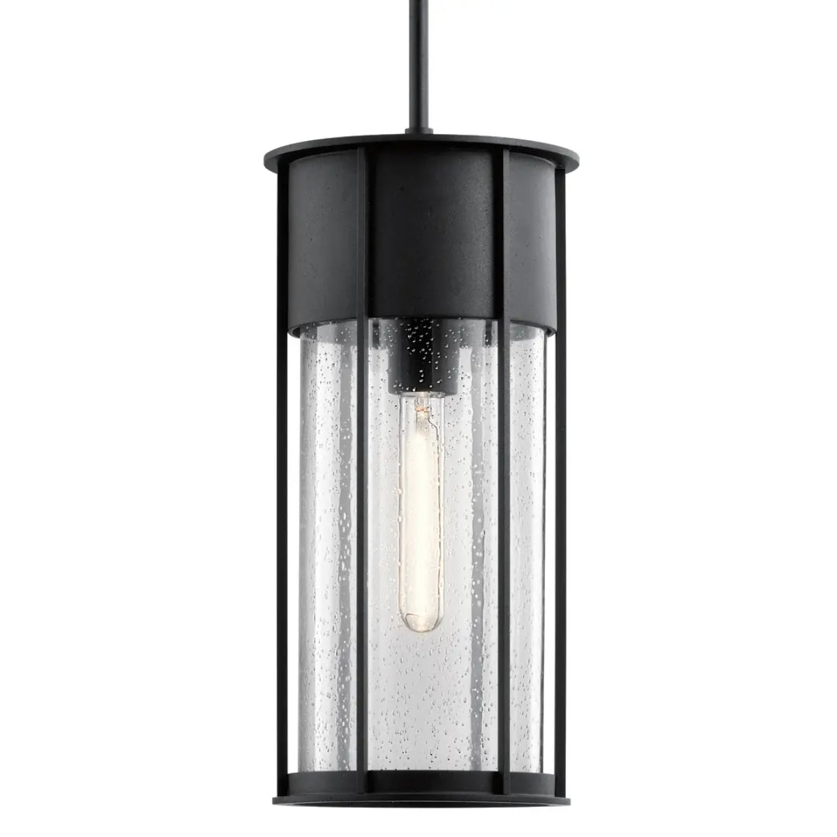 Camillo 18" outdoor hanging lantern black finish - Bees Lighting
