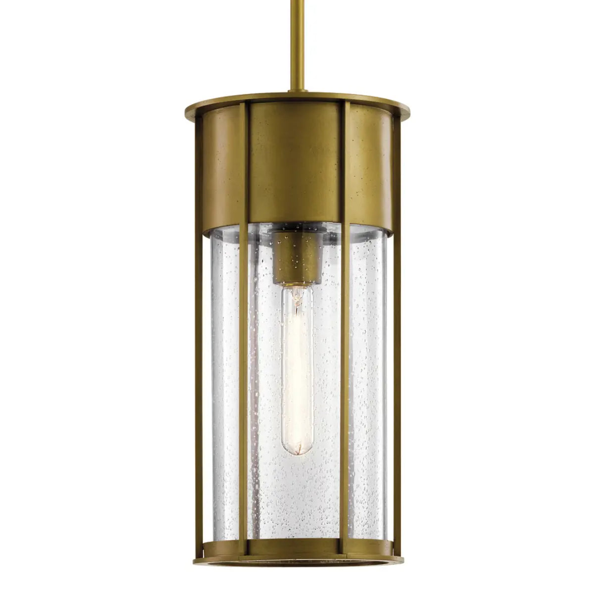 Camillo 18" outdoor hanging lantern brass finish - Bees Lighting