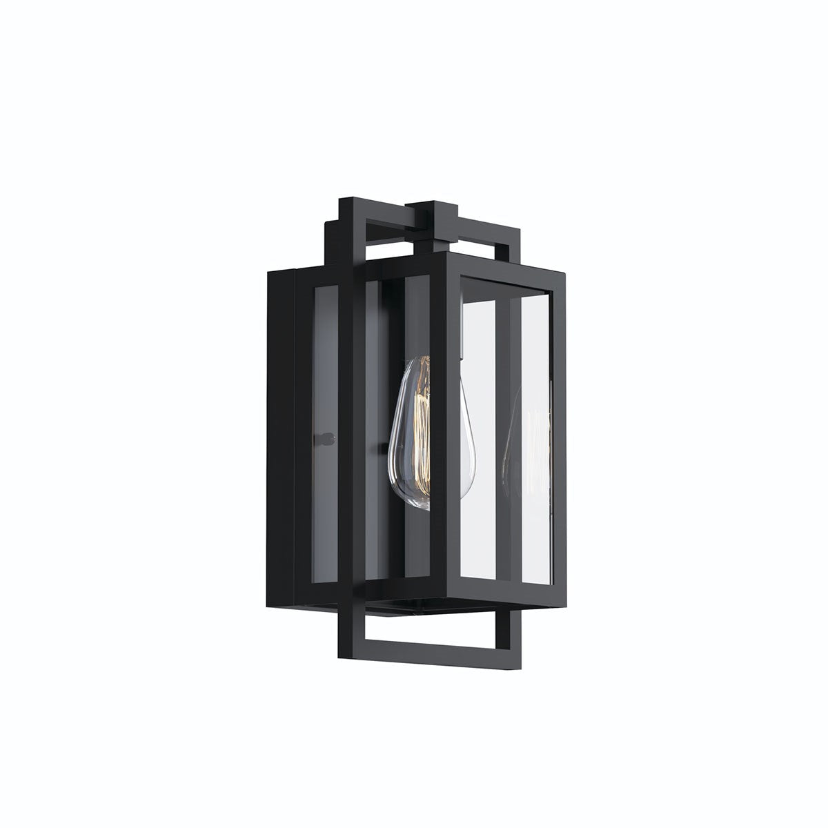 Goson 12 in. Outdoor Wall Sconce Black Finish